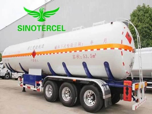 Serbatoio di gas di acciaio Mn Semi-remorco Serbatoio di carburante 55000Litri Semi-remorco a propano