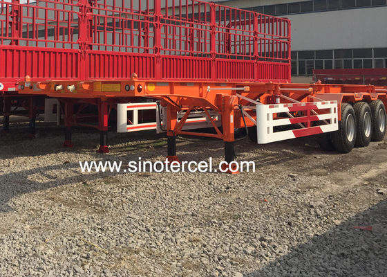 Semi rimorchio a letto piatto 40ft Semi rimorchio scheletrico 28T con 2/3/4 assi
