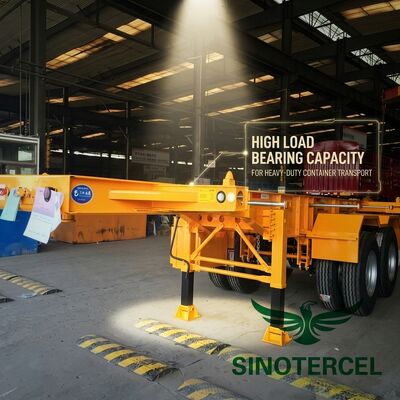 Semi-remorco per contenitori di tipo scheletrico 60T 40 Ft semi-remorco piatto