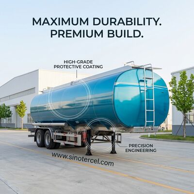 Semi Vac Trailer Fuel Tank Semi Trailer Con Logo Personalizzato