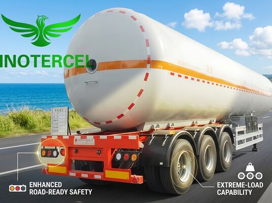 55000Ltr serbatoio di benzina semirimorchio a tre assi Lng semirimorchio