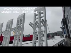 Semirimorchio pianale a 3 assi con superficie del telaio antiruggine bianca